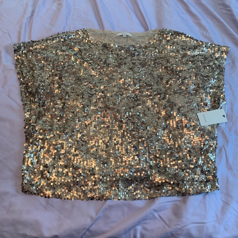 Sejour All Sequin Gold Blouse
